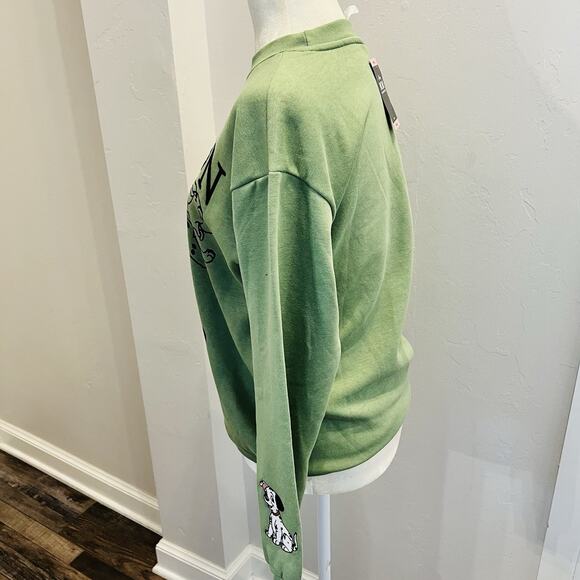 Disney 101 Dalmatians London England Sweatshirt Women’s S Green Pullover (A0130) - Picture 4 of 7